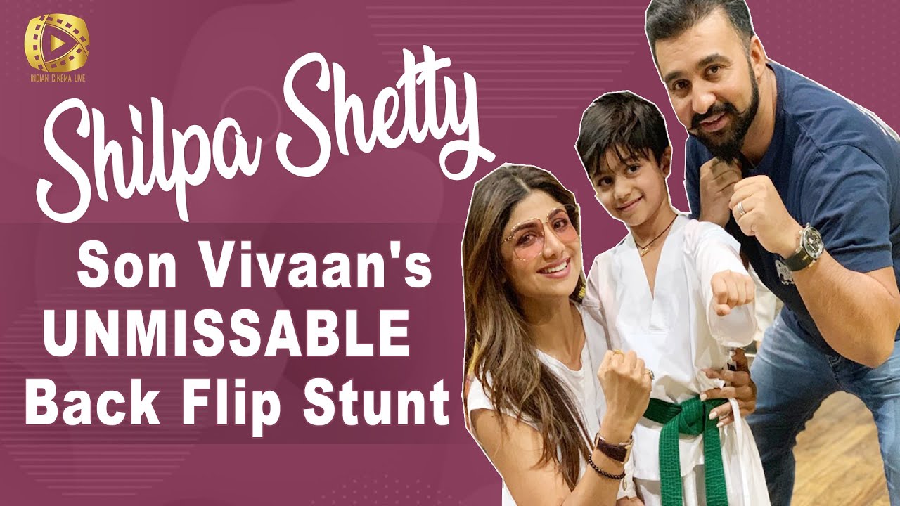 Shilpa Shetty Son Vivaan's UNMISSABLE Back Flip Stunt | IndianCinema Live