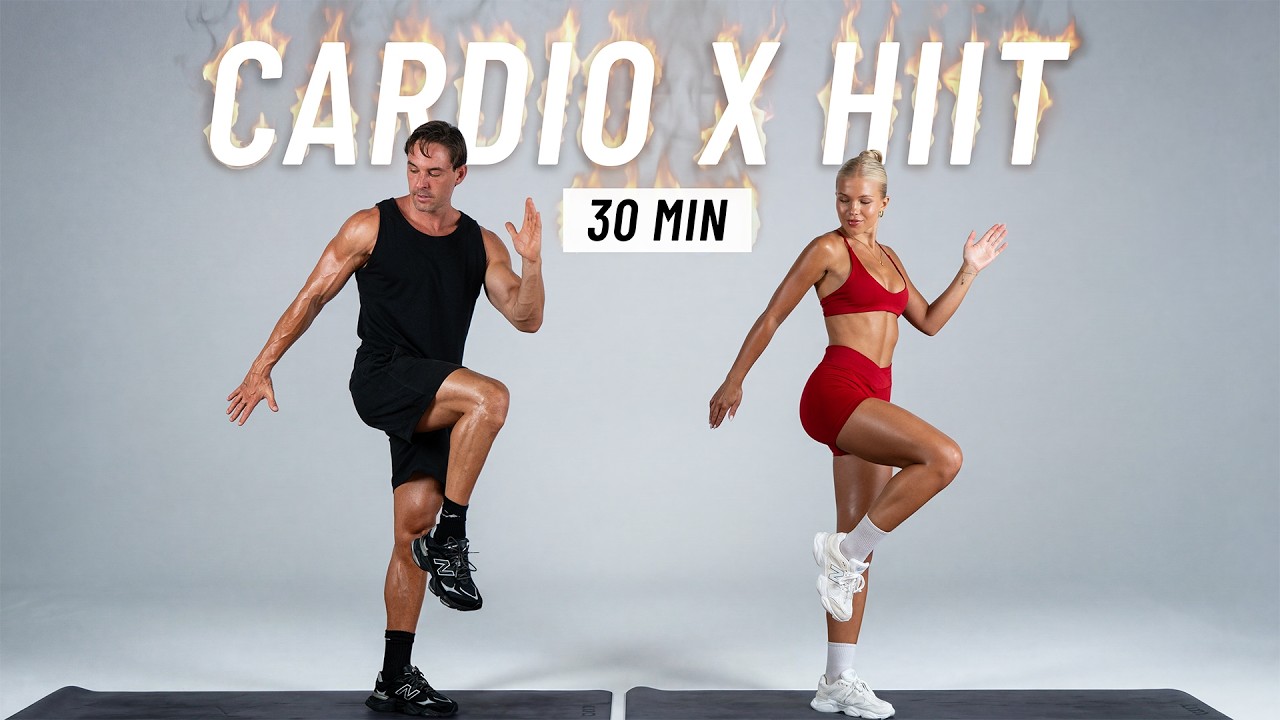 30 MIN INTENSE HIIT WORKOUT For Fat Burn & Cardio (No Equipment, No Repeats)