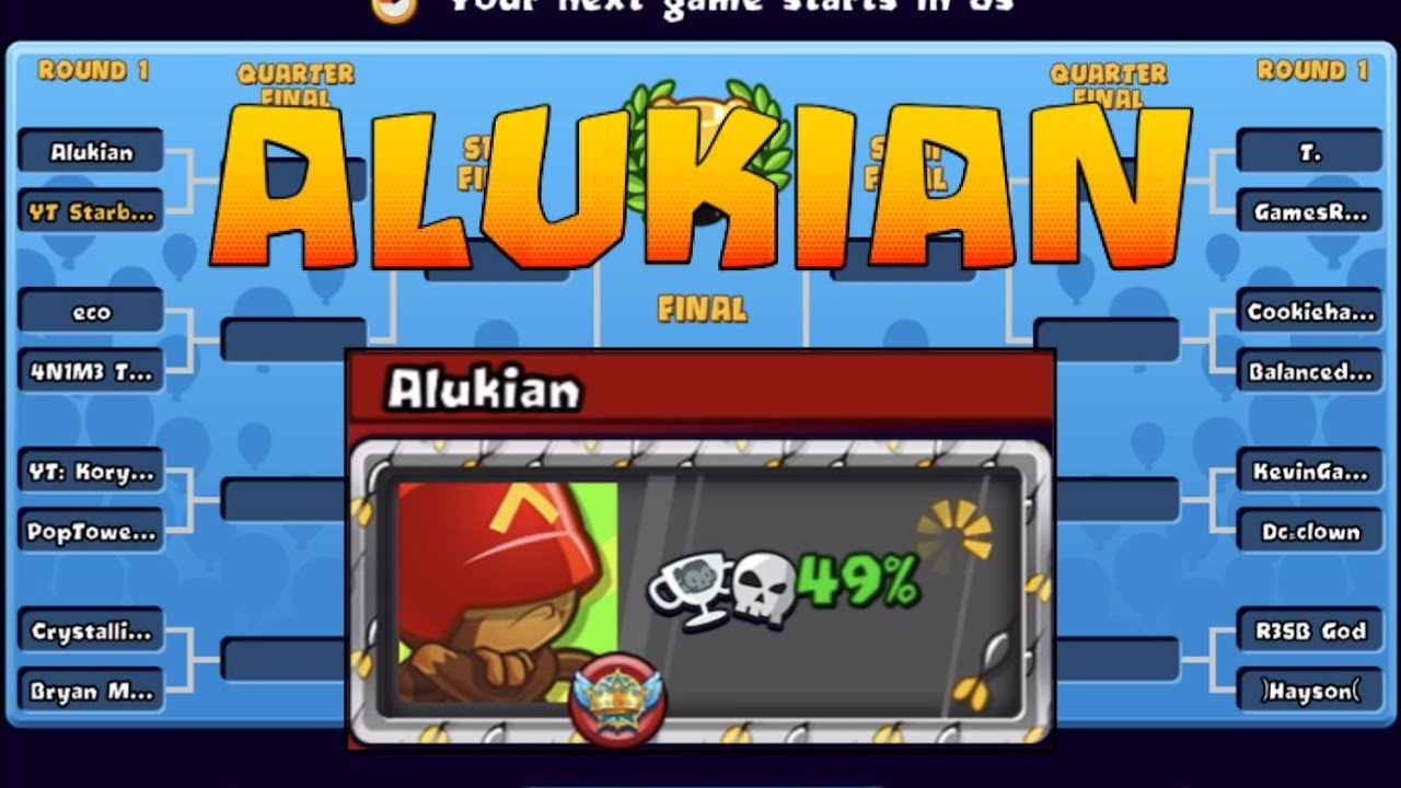 I FACE ALUKIAN IN A TOURNEY! (Bloons TD Battles)