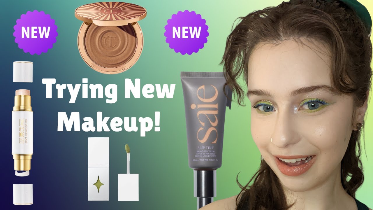Trying New Makeup | Euphoria-Inspired | Half Magic Beauty, Charlotte Tilbury, Saie, Pat McGrath