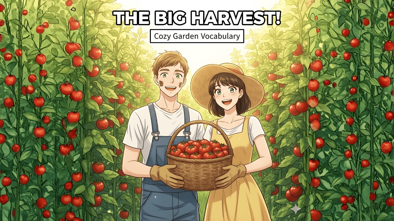 The Vegetable Garden: A Cozy Story about Nature & Food | 20 Mins English Daily (Slow English)