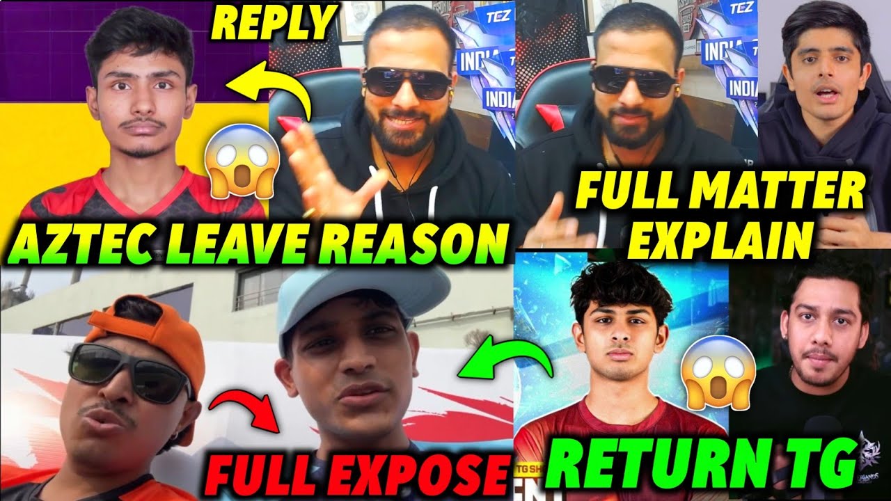 Aztec Leave TG eSports - Reason 💔, TG Mafia & Delete Expose Aztec 😡, Shoto Return in TG eSports 🤯