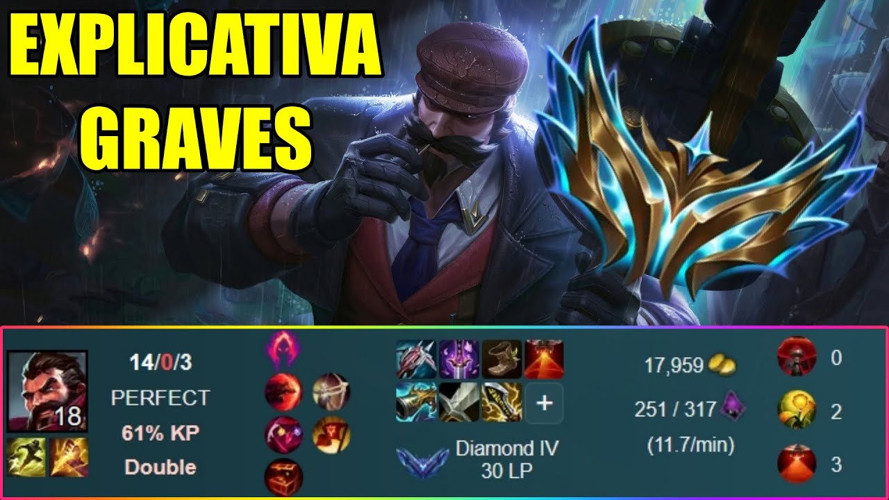 GRAVES EXPLICATIVA HIGH ELO DETALHADO, PERFECT GAME.