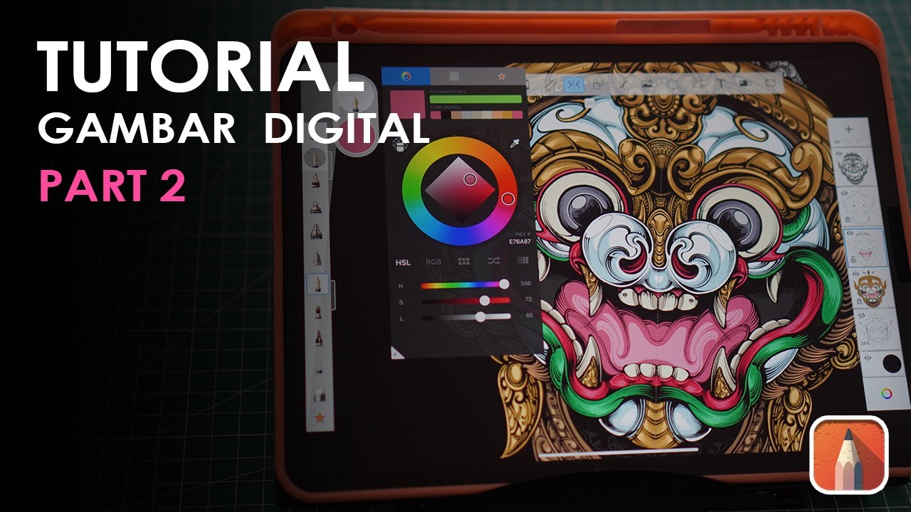 RAKA JANA : TUTORIAL MENGGAMBAR DIGITAL DI APLIKASI SKETCHBOOK ( PART 2 )