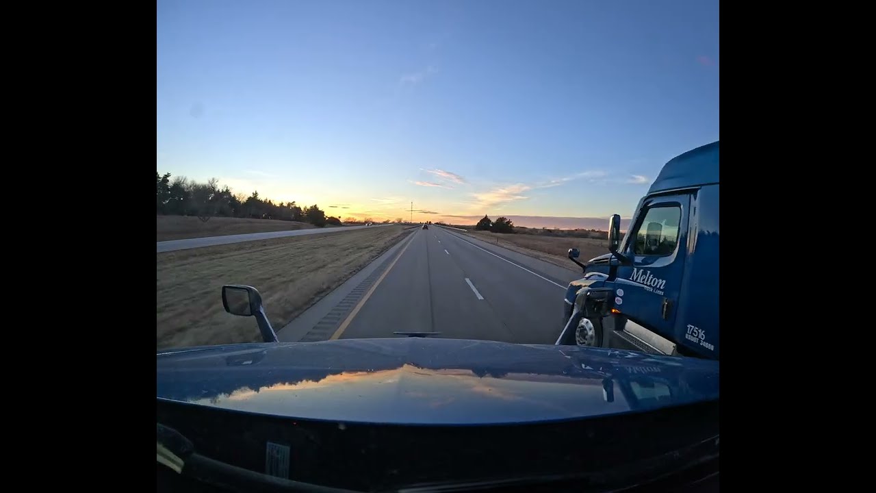 POV Truck Driving at Sunset | I-80 Nebraska near Grand Island | Real Road ASMR