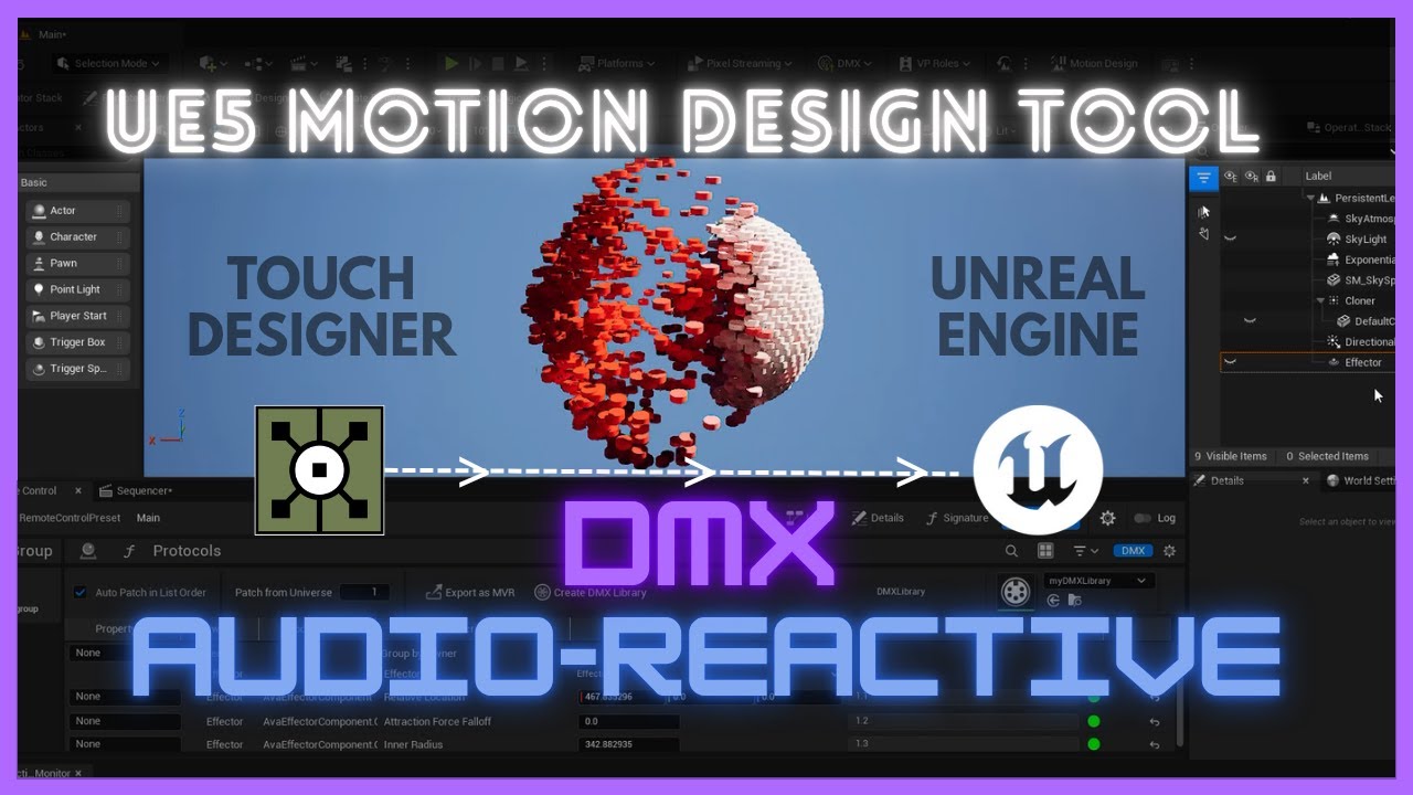 How To Use DMX in UE5 Motion Design | Audio-Reactive Motion Graphics