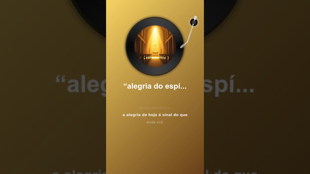 “alegria do espírito, paz que reina”