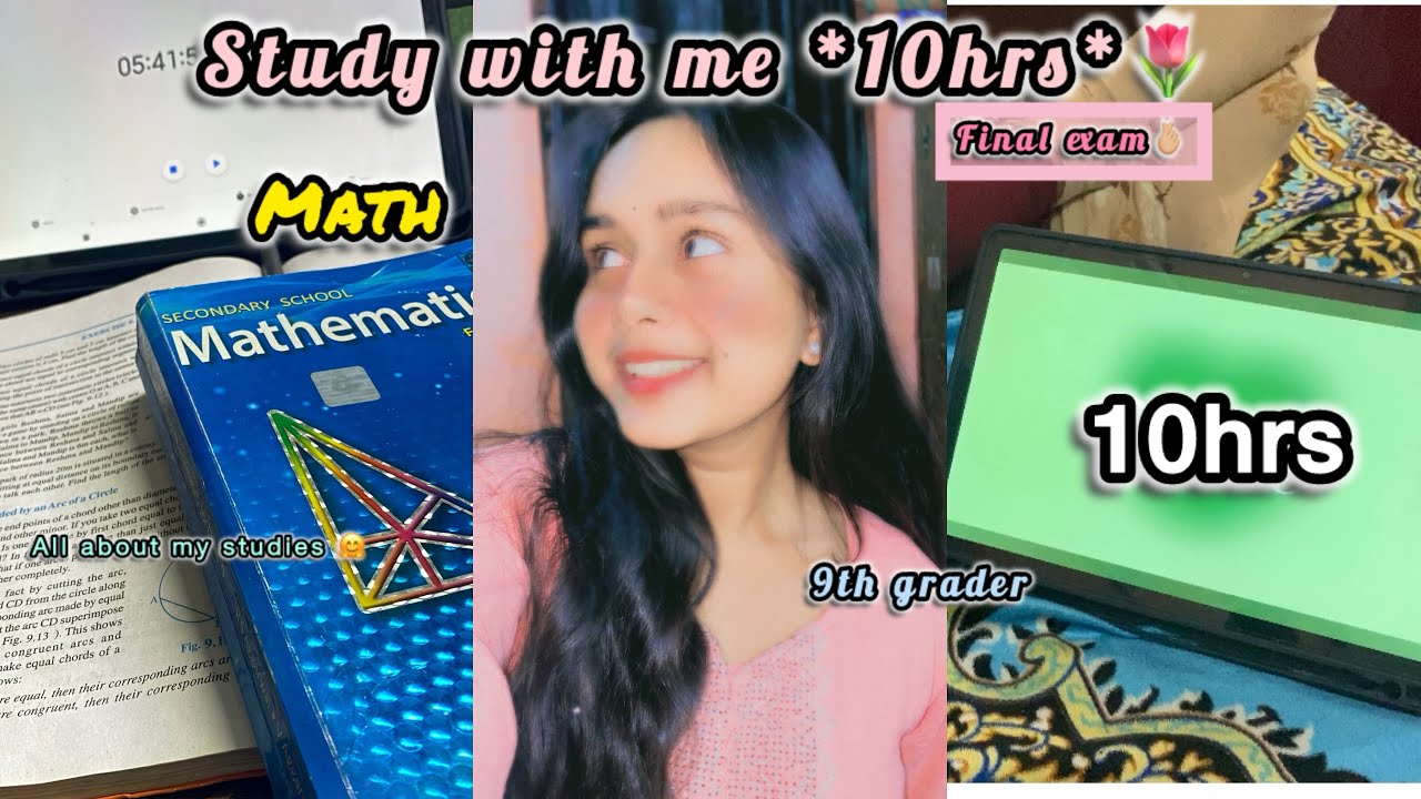 Study With Me as a 9th Grader 🌷🙃 | Studying 10hrs For Final Exam 🤧🌱