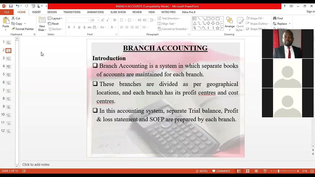 FR BRANCH ACCOUNTS