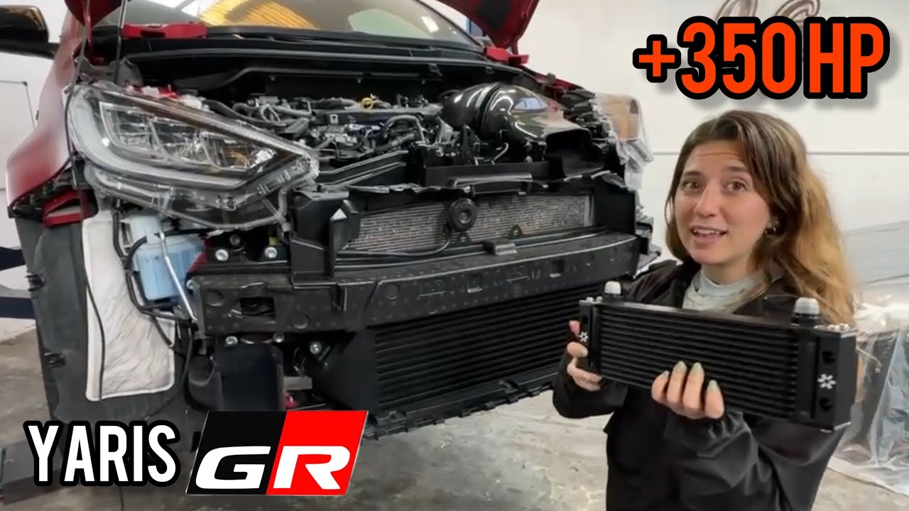 Radiador de aceite + refuerzos al YARIS GR