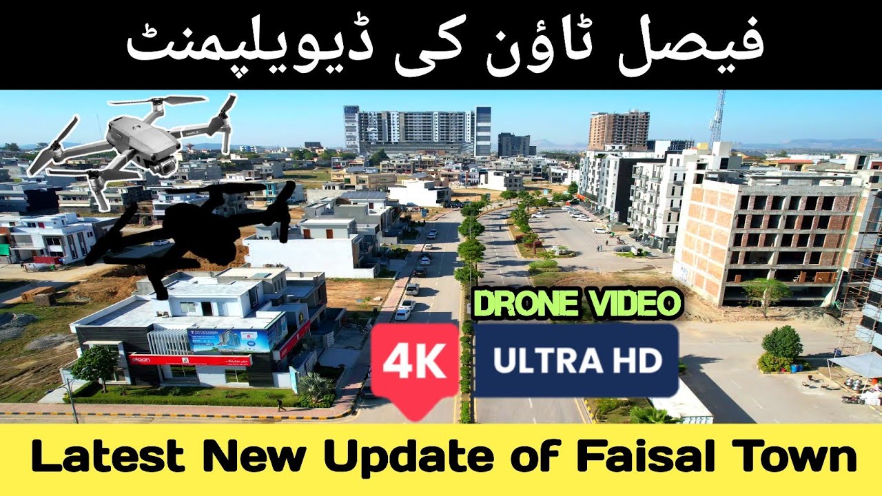 A Drone 4K Aerial Visit & Development of Faisal Town Block A-Real Estate Videography