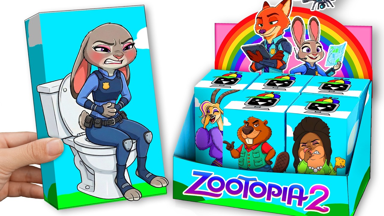 💖Paper DIY💖 Rescue JUDY HOPPS x ZOOTOPIA in the Toilet Zone 🚽 OPEN ZOOTOPIA 2 FUNNY BOX