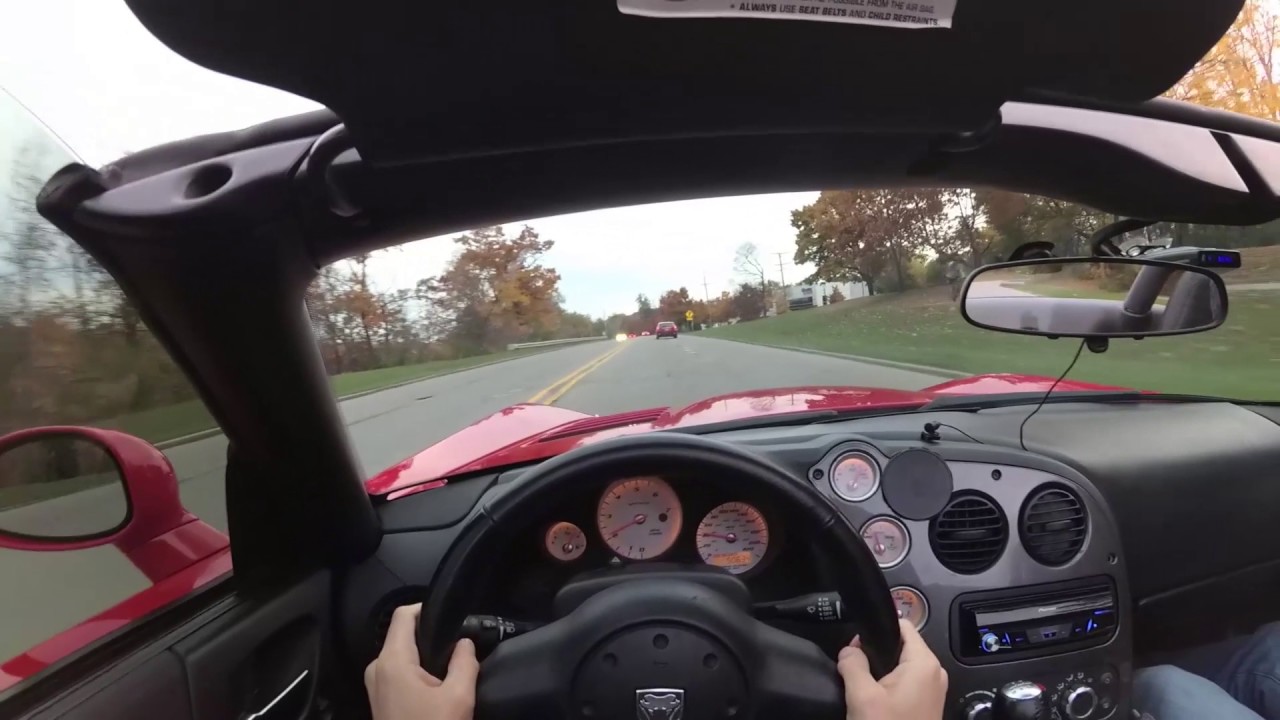 2004 Viper SRT-10 Corsa Exhaust - POV Cold Start & Cruise (binaural audio)