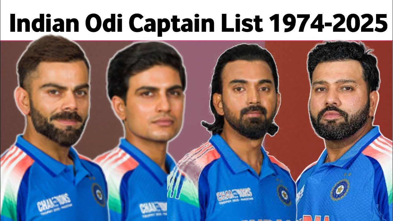 Indian Odi Captain list 1974-2025 | All Indian Captain list | 