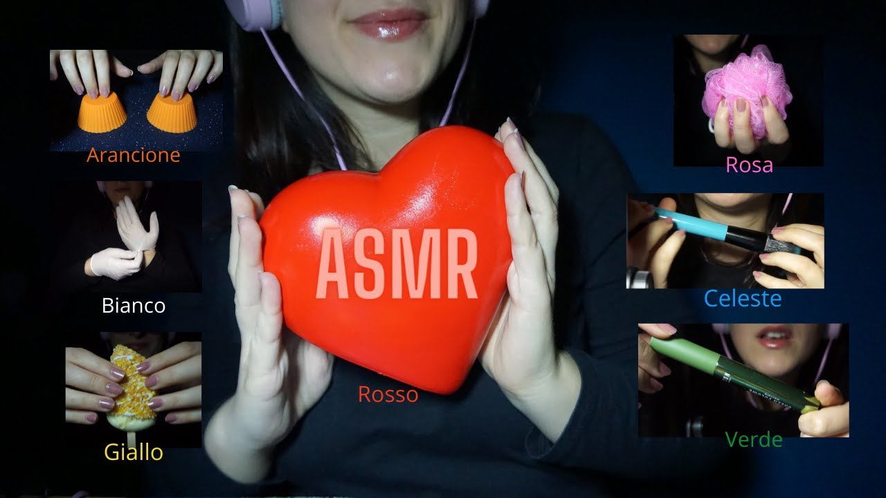 ASMR Il suono dei colori - Video Tag | Guanti in lattice, Gelatino, Spugna, Tapping