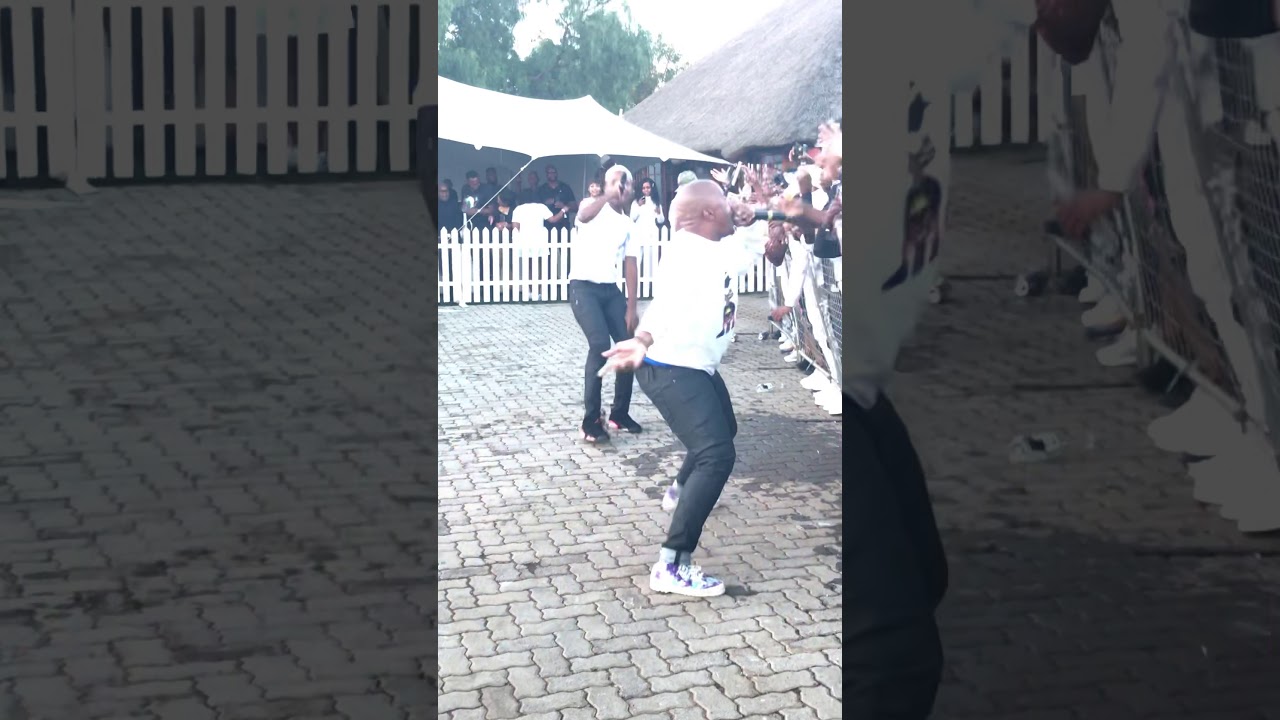 Reece Madlisa & Zumba performance @ All black Vs All white party, Mlando Restaurant