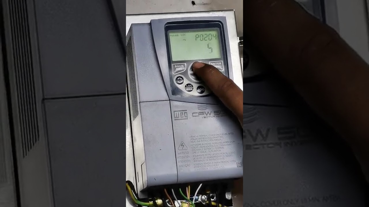 CFW 500 VFD PARAMETER CHANGE AND NEW SETUP.