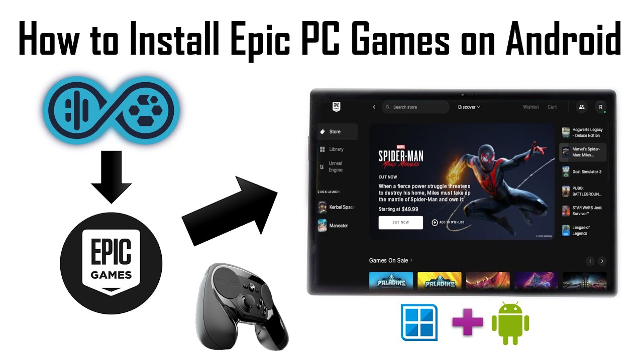How to Install Epic PC Games on Android  2025  Using Winlator & Rare Launcher | Full Guide (2025) 🔧📱