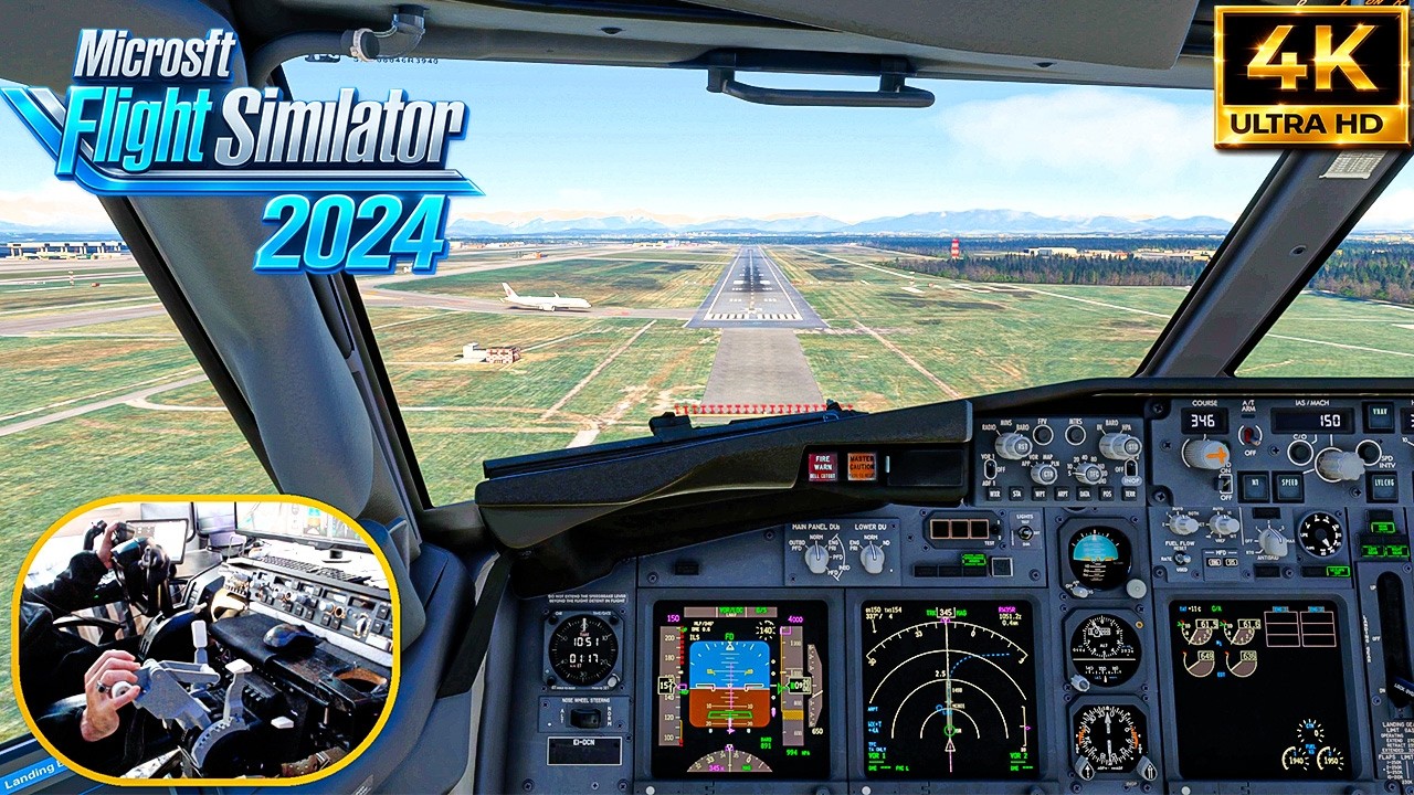 Flight Simulator 2024 Realistic Approach Into Milan Malpensa | PMDG 737-800 Full Flight | 4K