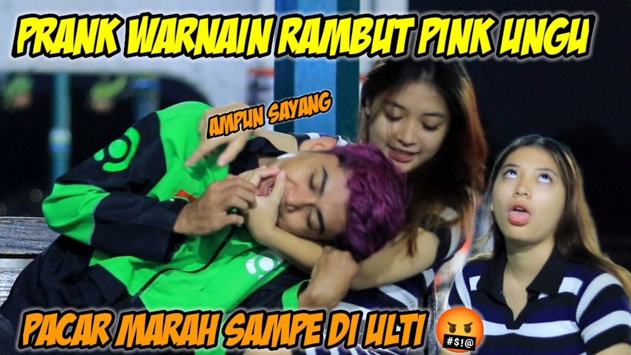 OJOL PRANK PACAR WARNAIN RAMBUT PINK UNGU‼️AUTO MARAH SAMPE DI ULTI 🤬
