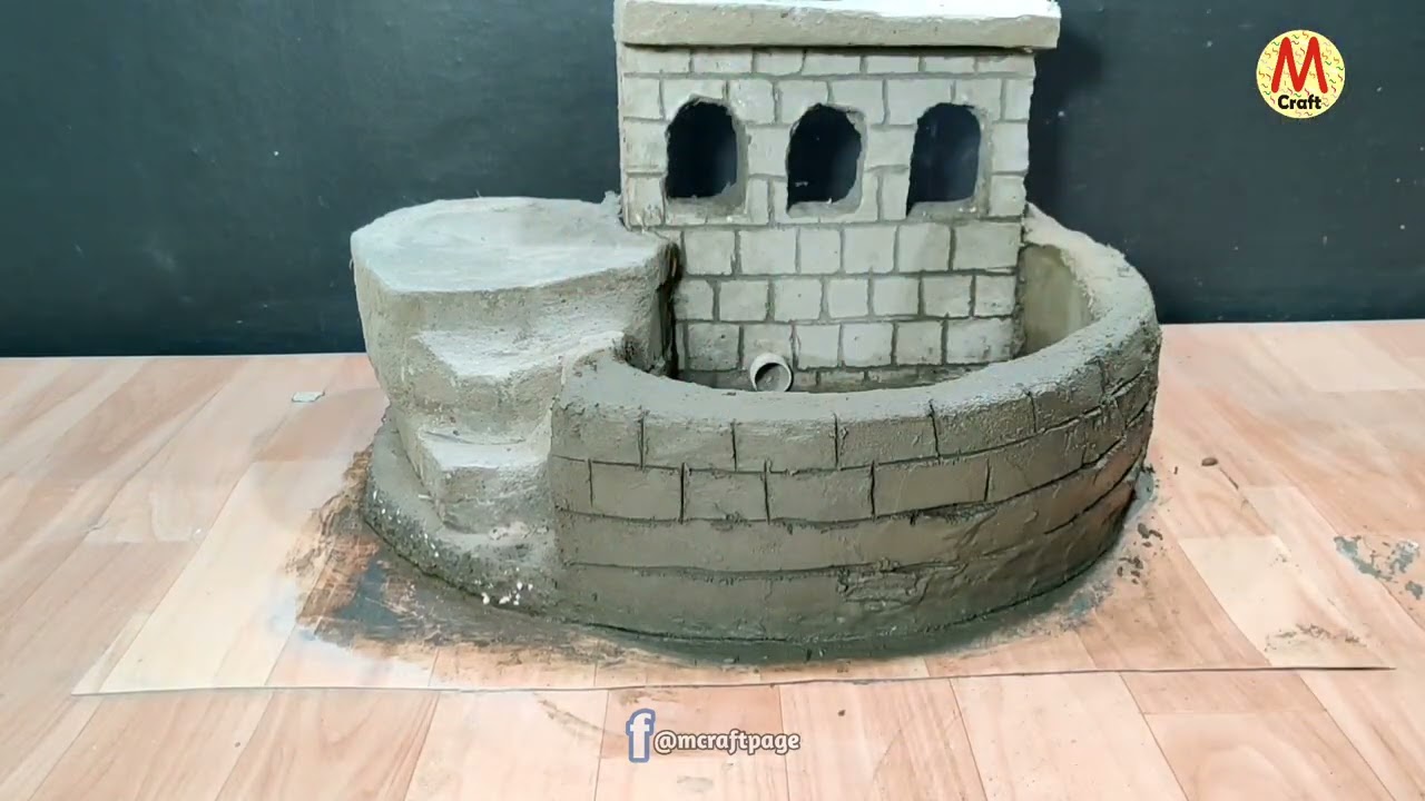 Beautiful handmade waterfall making at home