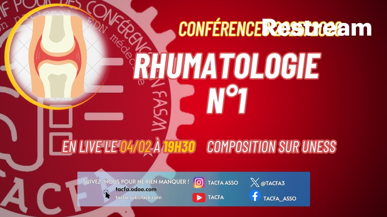 [TACFA EDN médecine 25/26] Conférence 5 : Rhumatologie n°1