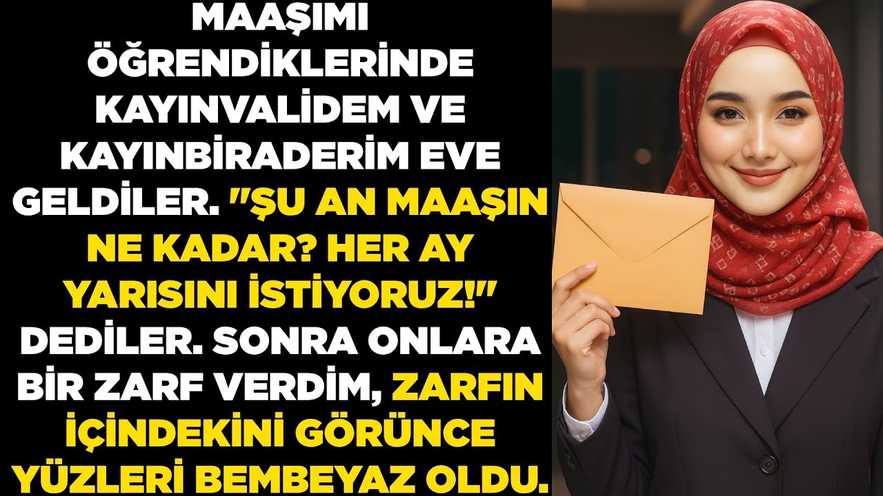 Kayınvalidem maaşımın %50’sini istedi; gülümsedim, zarfı verdim, içindekini görünce şok oldu.