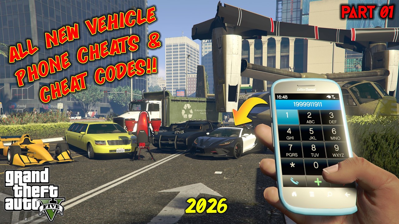 GTA 5 - All New Vehicle Cheat Codes & Phone Cheat You Must Try in Story Mode!