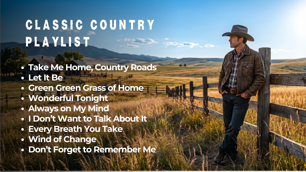 Take Me Home, Country Roads, Let It Be, Green Green Grass of Home - Classic Country Playlist Song
