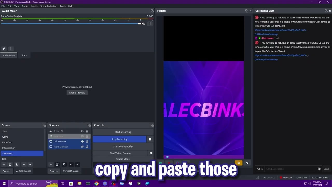 How to Stream on Youtube and Youtube Shorts simultaneously using the Aitum Vertical Plugin.