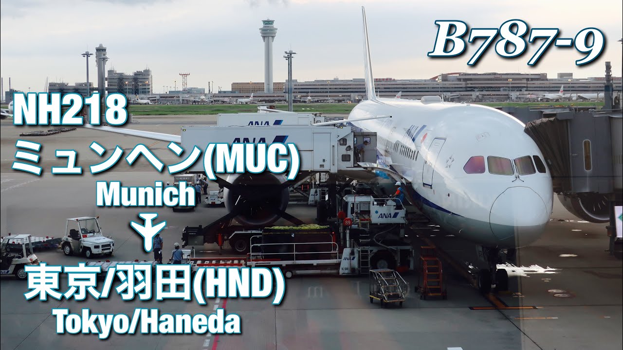 【着陸機窓】ANA  ミュンヘン - 東京羽田  B787-9 NH218【Flight video】