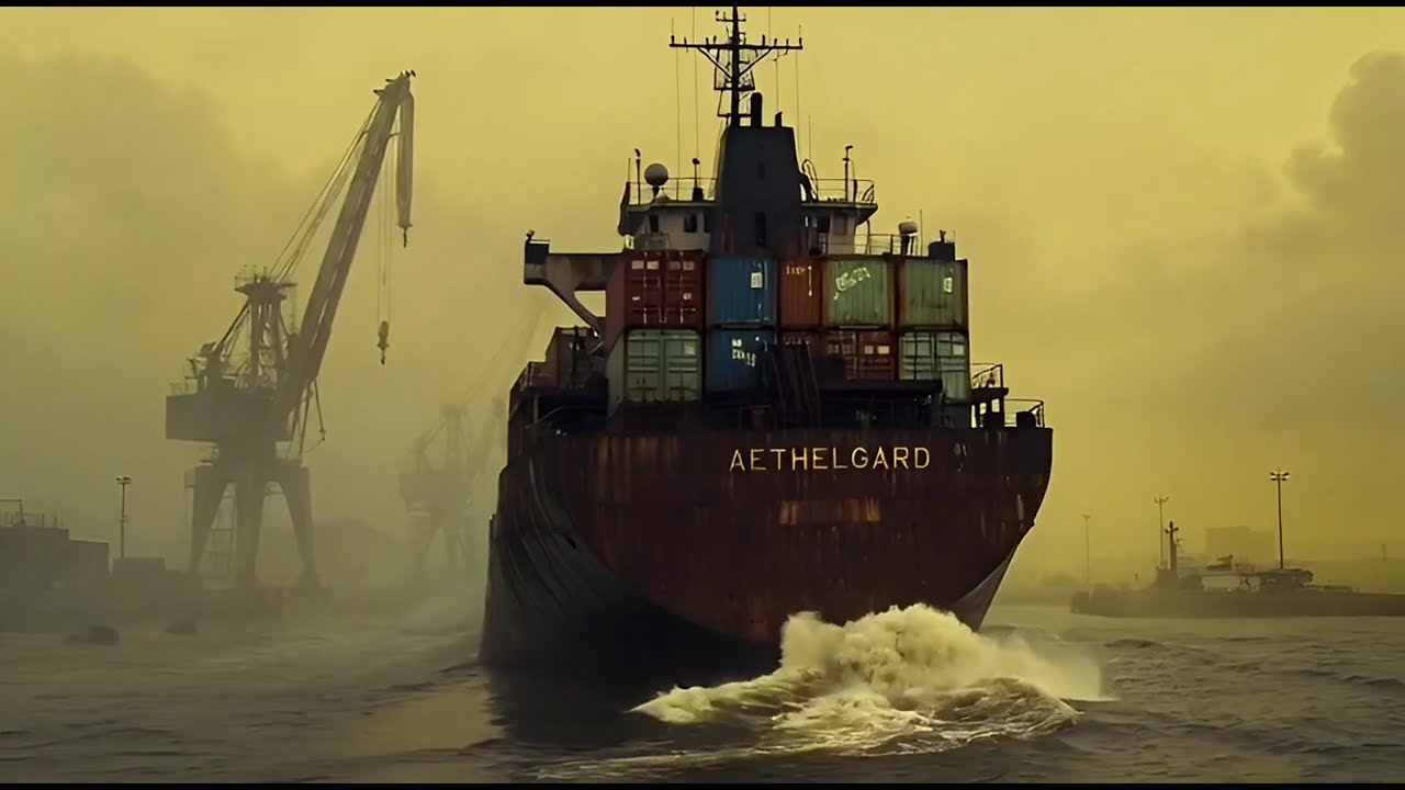AI #aiart AI Androids crew of cargo vessel (TEST #24)