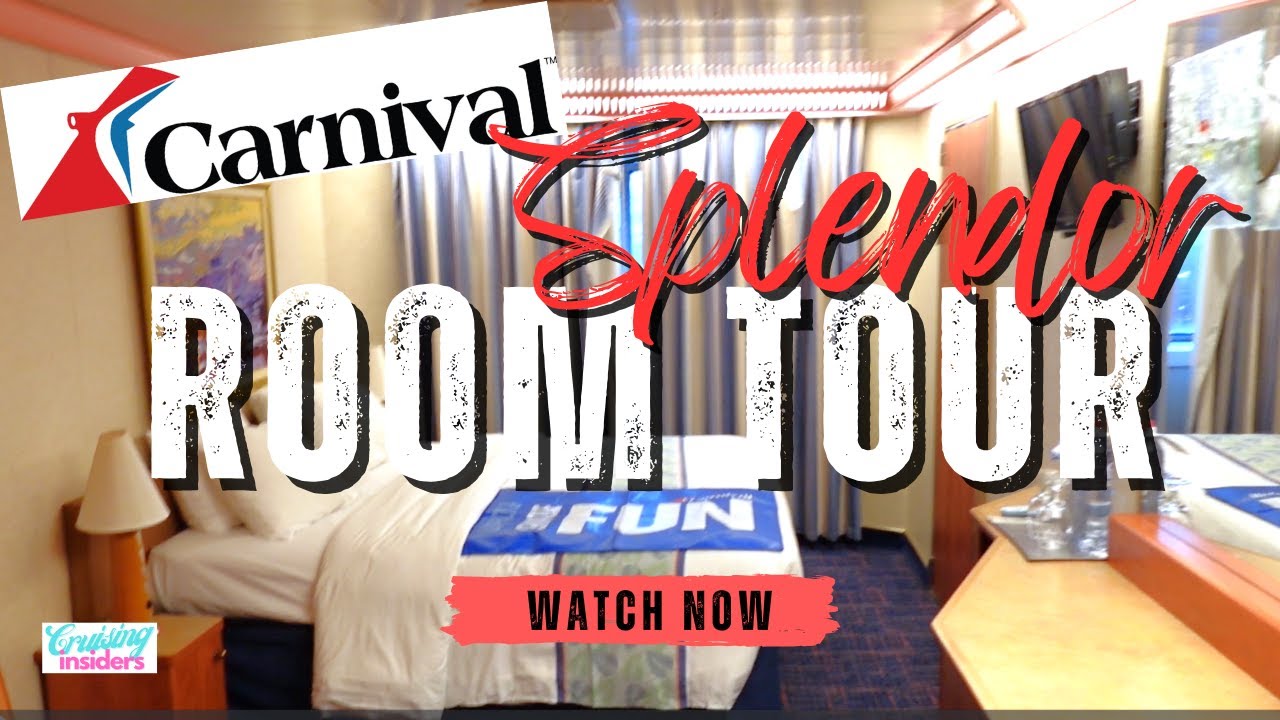FULL ROOM TOUR on Carnival Splendor Cruiseship: Ocean View Stateroom
