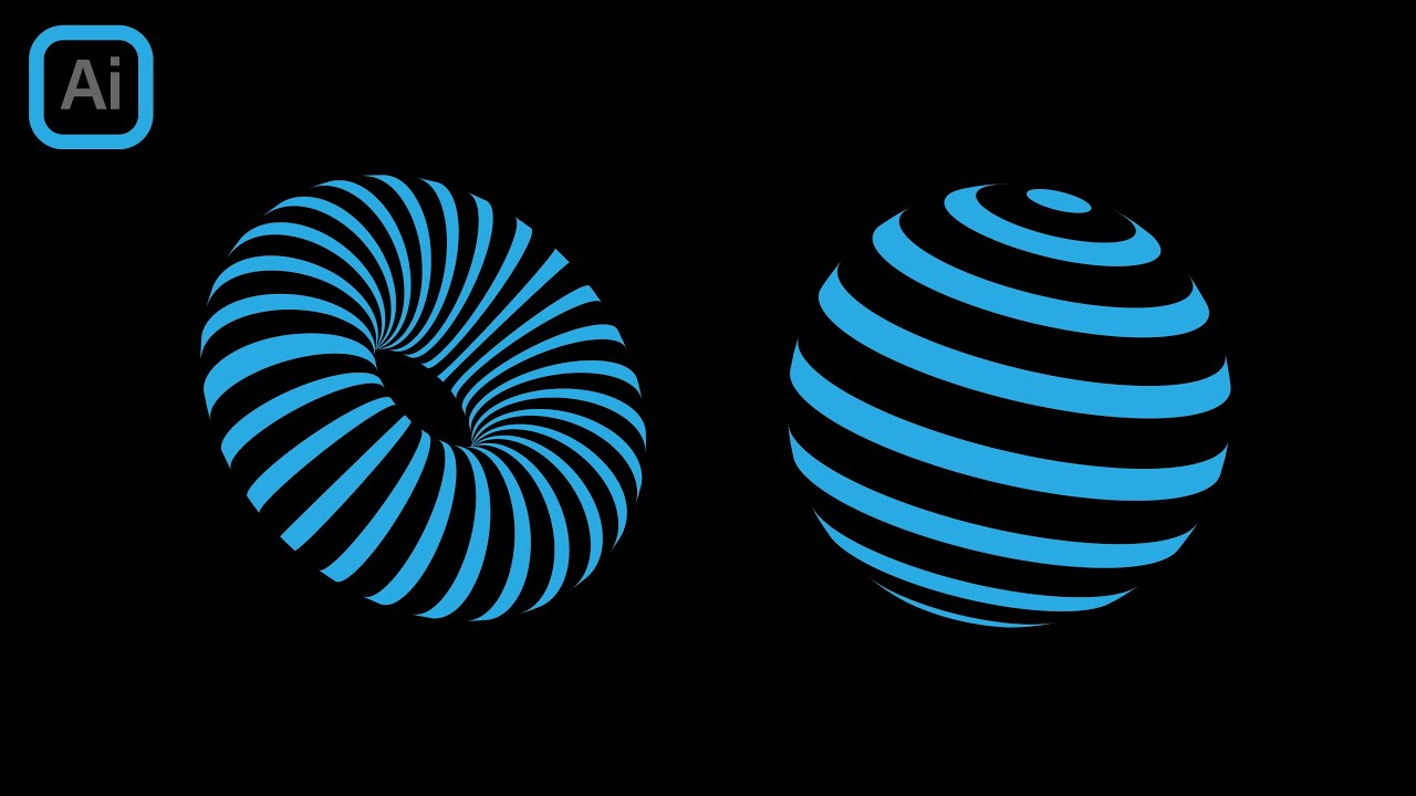 Create Vector Art 3D Roller Stripes (ILLUSTRATOR_TUTORIAL) Advance Tutorial #illustrator