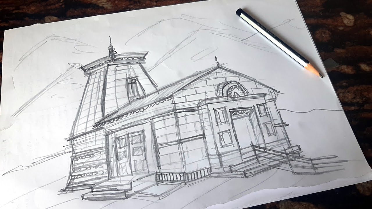 Kedarnath Temple Drawing // Lord Shiva Kedarnath Drawing // Temple Drawing // Kedarnath Painting