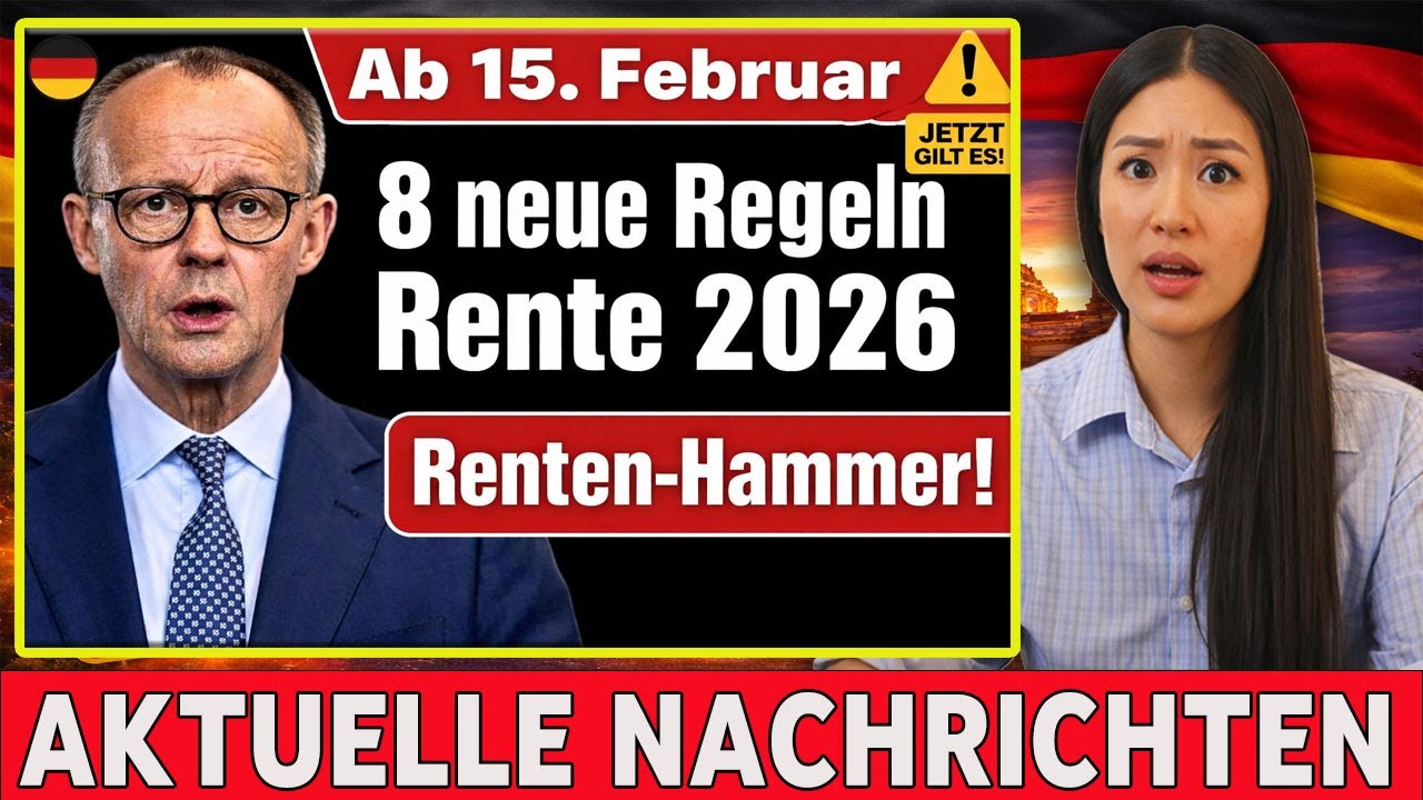 💥 Rente 2026: Ab 15. Februar gilt der Renten-Hammer – 8 neue Regeln für jeden!