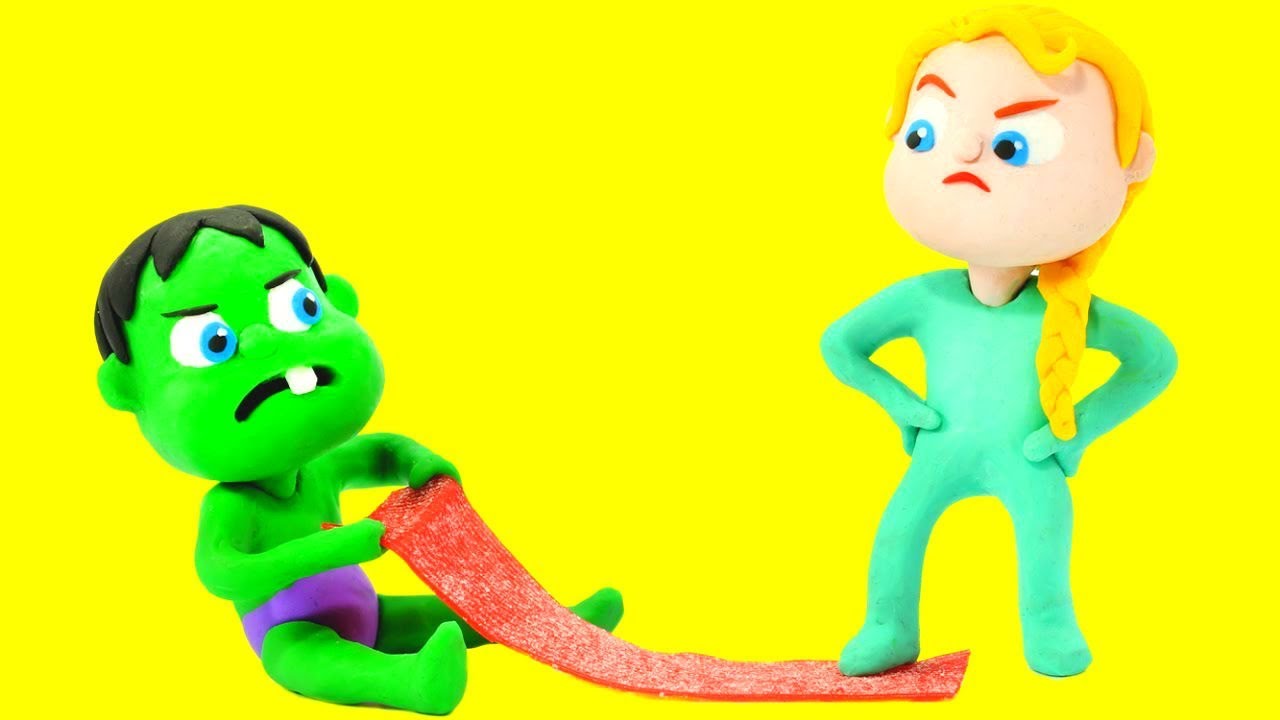 Superhero Babies Learn How To Share Candies ❤ Frozen Elsa Play Doh Cartoons For Kids