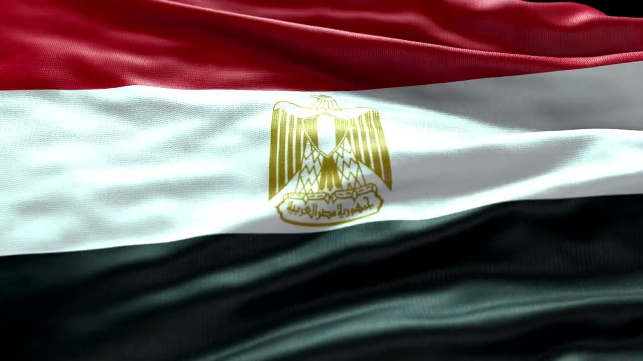 EGYPT FLAG ANIMATION GREEN SCREEN (4K LOOP VIDEO)