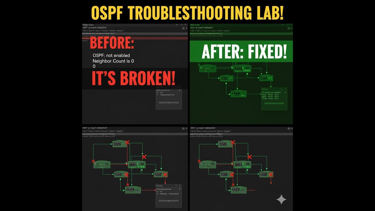 OSPF Troubleshooting: Fixing a Broken Multi-Layer Switch Topology