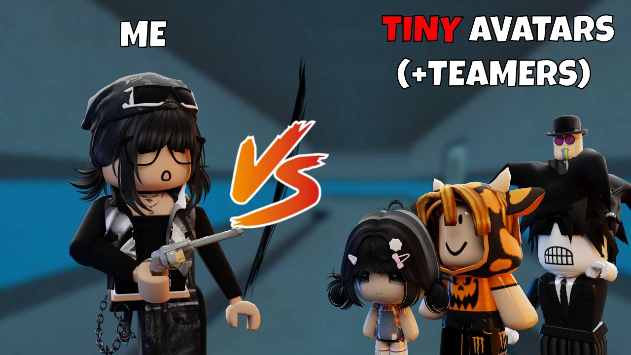 BEATING TINY AVATARS-TEAMERS IN MM2 (Murder Mystery 2)