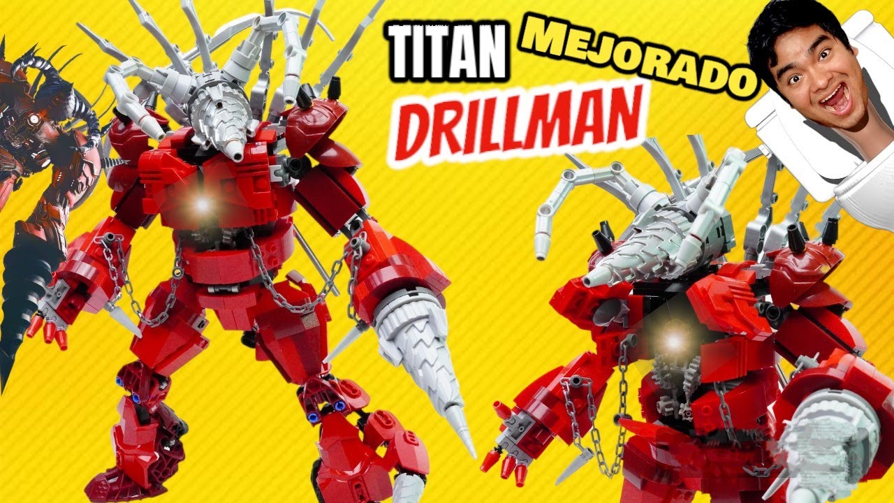 Hice al TIT&Aacute;N DRILL MAN MEJORADO de Skibidi Toilet Multiverse con Lego!