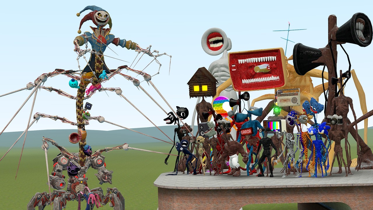 NEW PROTOTYPE PHASE 4 VS ALL SIREN HEADS in Garry's Mod [ Poppy Playtime Vs Trevor Henderson ]