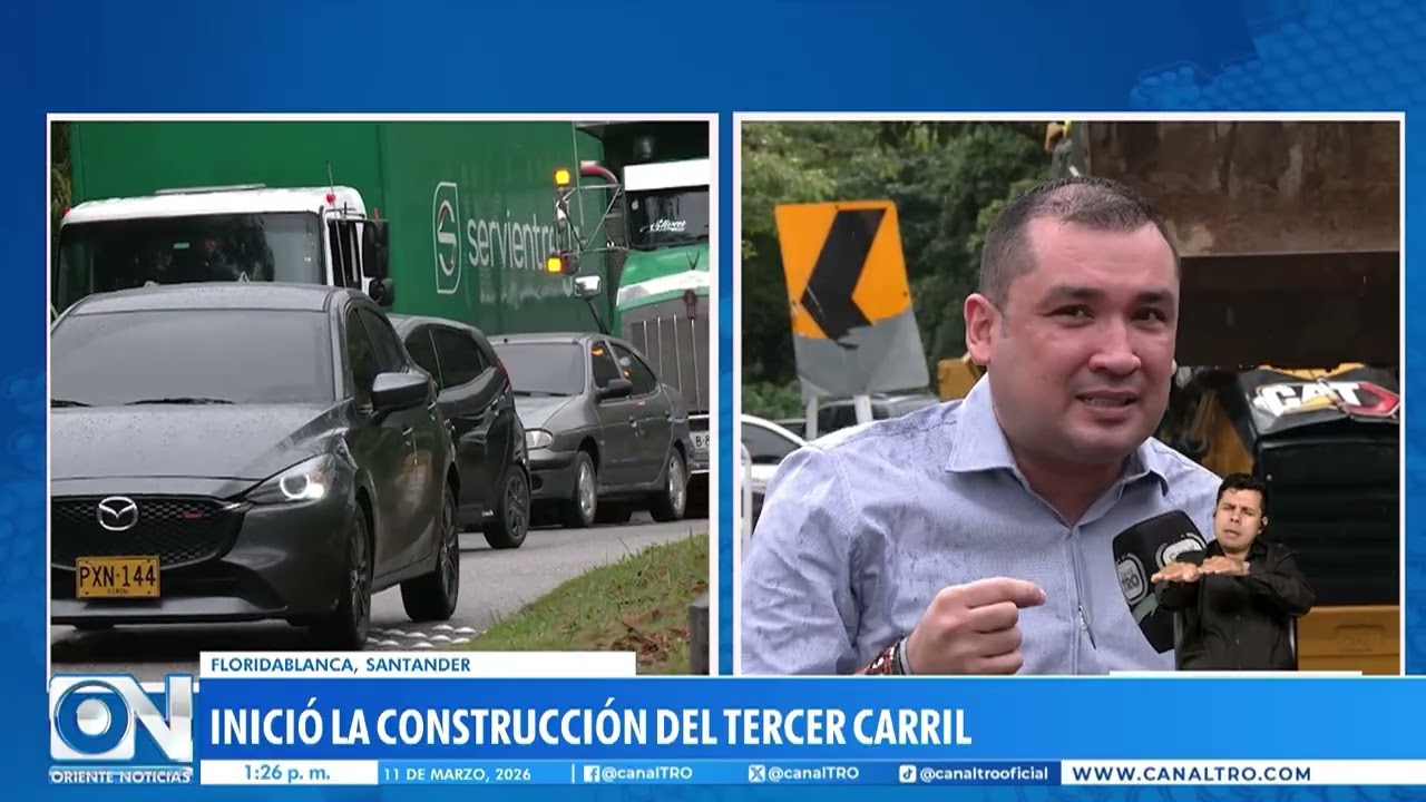 Arranca obra del tercer carril que busca mejorar la movilidad en Floridablanca