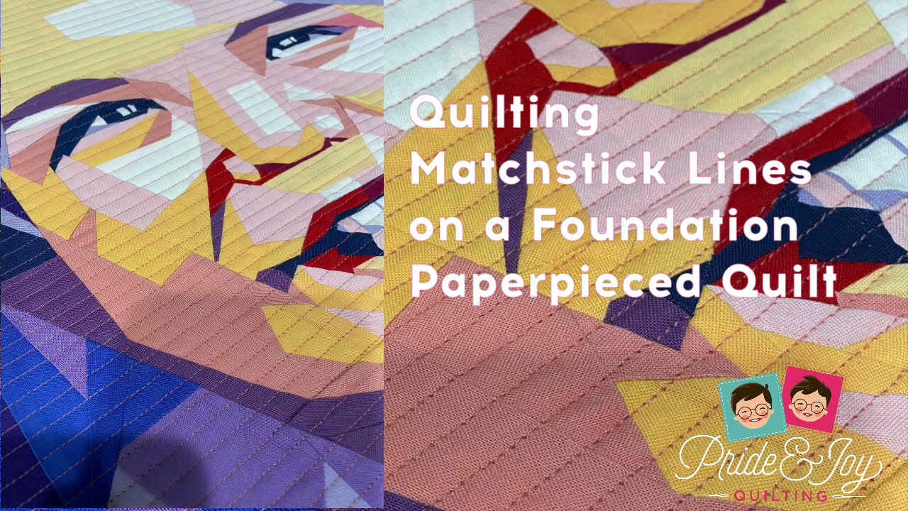 Quilting a Foundation Paperpieced Quilt (Matchstick lines)