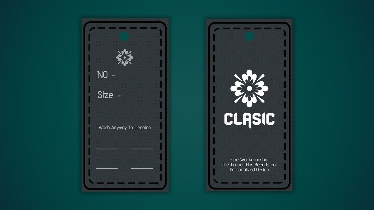 Clothing Labels Design - How To Make a Hang Tag in Photoshop