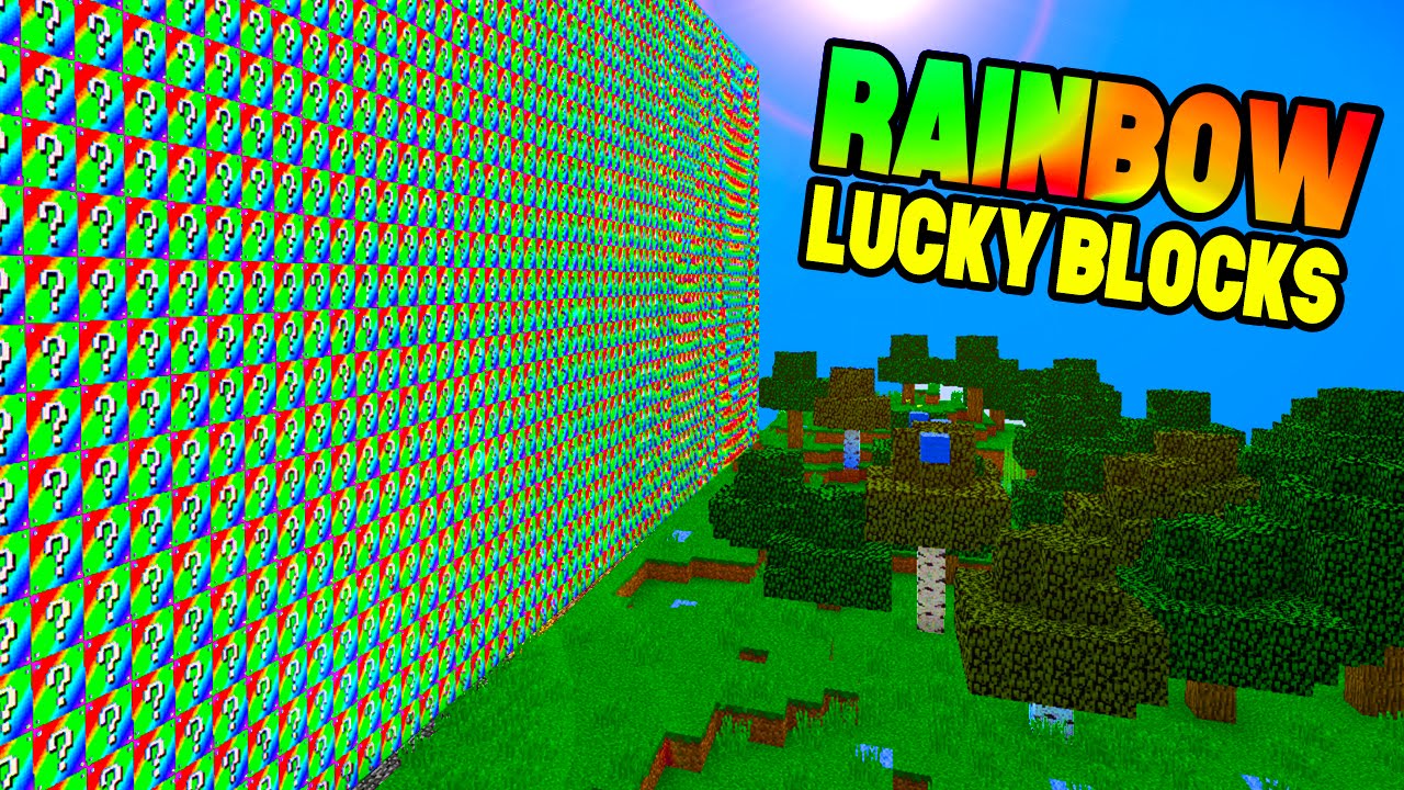 INSANE RAINBOW LUCKY BLOCK WALLS! w/ The Pack