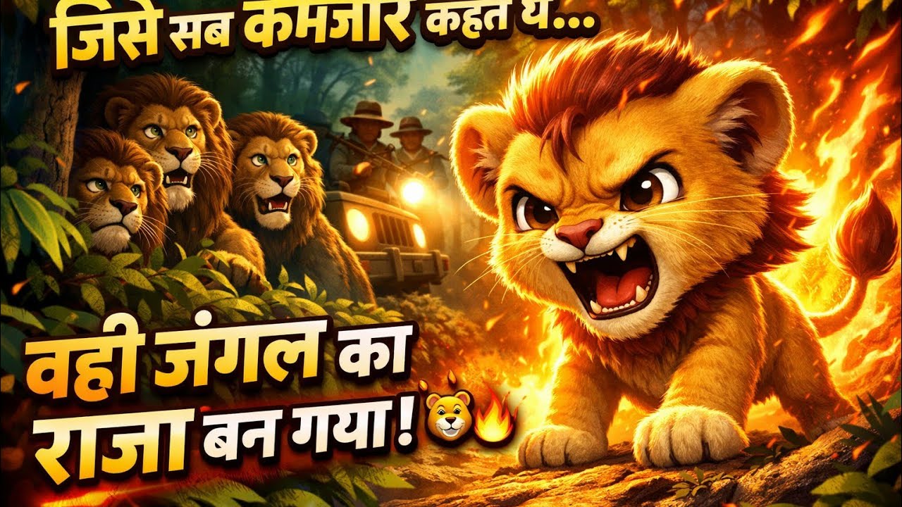 कमजोर शेर की दहाड़ ने सबको डरा दिया! 😱”