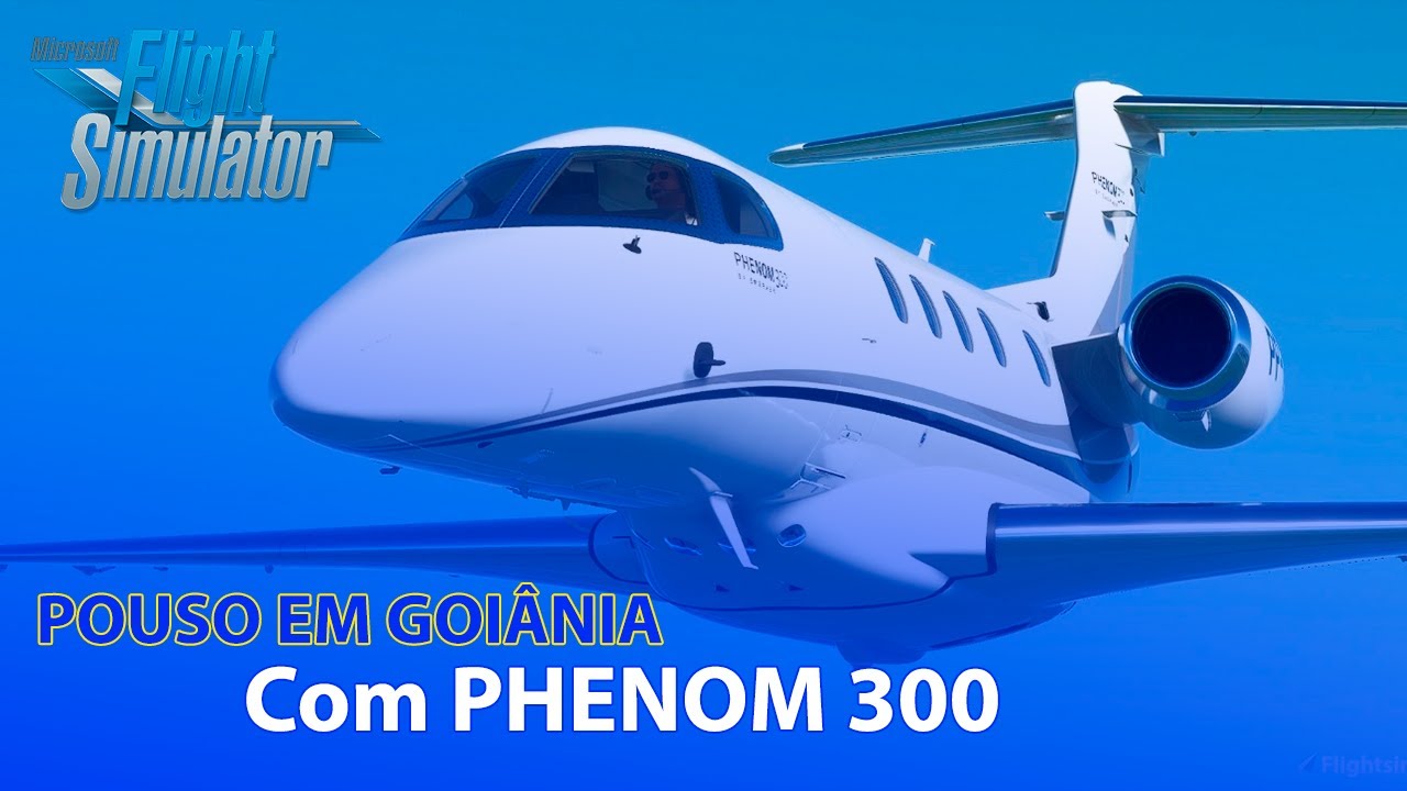Pouso em SBGO com o Phenom 300 - Embraer
