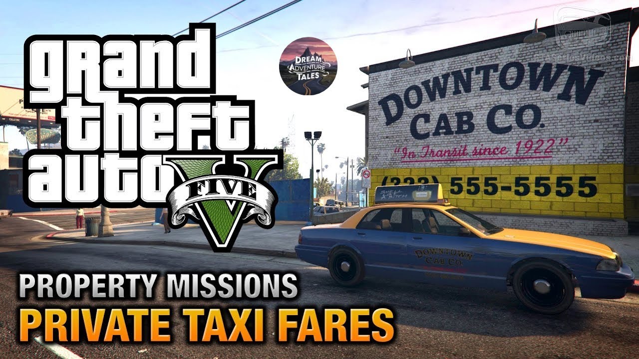 GTA 5 Downtown Cab Co Taxi Mission &ndash; Прохождение поездки на пассажирском сиденье