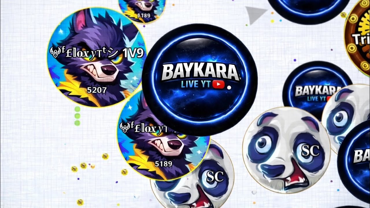 🔥 Agar.io SOLO? vs YT BAYKARA TEAM | Crazy Moments | FLOX YT